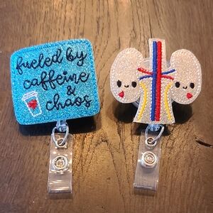 Cute Glittery Badge Reels